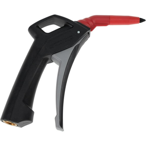 Air Blow Gun: Non-Marring Rubber Tip 1/4 NPT, 3-1/2" Tube, Nylon Body