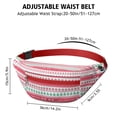 thumbnail image 3 of Fanny Pack Red and Green Christmas Pattern Waist Pack Bag,Running Cross Bag,Waterproof Large Fanny Packs for Women Men for Travel Running Hiking Cycling, 3 of 6