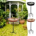 thumbnail image 2 of PRETXORVE Bird Feeder, Metal Iron Hummingbird Feeder Garden Patio Bird Tableware and Birdbath Outdoor Decorative Crafts, 2 of 8