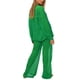 thumbnail image 5 of Txlixc Blusa de botón transparente de manga larga y pantalones de piernas anchas para mujeres Txlixc  moda, 5 of 6