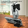 thumbnail image 6 of for Samsung Galaxy S24 Ultra Case with Metal Camera Cover Kickstand, Compatible with MagSafe Military-Grade Protection Heavy Duty Magnetic Anti-Fall Rugged Phone Cover for Galaxy S24 Ultra, Gray, 6 of 6
