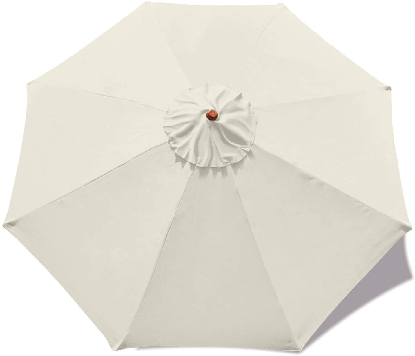 6.5x10ft Outdoor Umbrella Replacement Canopy Patio Market Top Cover White UV30+ 