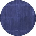 thumbnail image 1 of Ahgly Company Indoor Round Abstract Blue Contemporary Area Rugs, 8' Round, 1 of 4