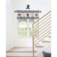 thumbnail image 6 of Kitchen Cafe Valance Curtain for Small Windows,American National Flag Star Bule Buffalo Lattice Rod Pocket Short Valances Farm Retro Burlap Window Treatment for Living Room/Bedroom/Bathroom,54x18in, 6 of 8