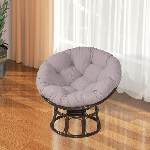 Colchón de silla colgante retirable espesable silla de jardín para jardín para el hogar interior gris