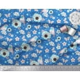 thumbnail image 3 of Soimoi Polyester Crepe Fabric Robin,Butterfly & Anemone Floral Decor Fabric Printed Yard 52 Inch Wide, 3 of 3