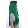thumbnail image 6 of Onedor 31 Inches Green Straight Long Synthetic Hair Women Full Head Cosplay Wig with Wig Cap, 6 of 8