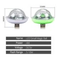 thumbnail image 3 of LED RGBStage Light DC 5V USB Magic Ball Light Sound Activated for Mobile Phone Party Family Decoration, 3 of 7