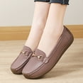 thumbnail image 4 of Women's Casual Loafers Slip On Leather Shoes Lightweight Casual Walking Shoes Female Moccasins Classic Penny Loafer Flats Boat Shoes, 4 of 9