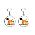 thumbnail image 1 of Acuarela naranja sabroso saludable Pendientes pendientes de plata colgantes joyas señora Unbranded M, 1 of 3