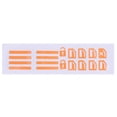 thumbnail image 2 of Scienceny Etiqueta engomada de la ventana del coche Luminoso Universal Puerta del vehículo Botón de elevación Calcomanía Interior del automóvil Automoción decorativa y accesorios Orange Scienceny VI015651-02B, 2 of 6