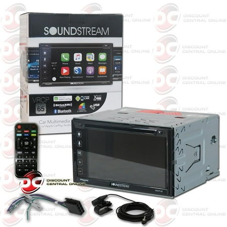Soundstream VRCP65 2-din 6.2" Lcd Source Unit W/ Apple Carplay Android Phonelink Dvd Sxm & 6.2" Lcd