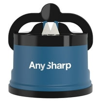 AnySharp Safer Hands-Free Knife Sharpener, Premium, Blue