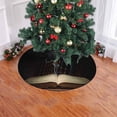 thumbnail image 2 of FMSHPON Ghost on a Bookshelf Xmas Christmas Tree Skirt Stand Mat for Holiday Party Decoration Indoor Outdoor 36 inches, 2 of 3