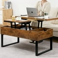 thumbnail image 5 of RichYa Modern Lift Top Coffee Table 3 in 1 Multi-Function for Living Room Rustic Brown, 5 of 10