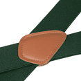 thumbnail image 3 of Buyless Fashion Suspenders for Men - 48" Elastic Adjustable Straps 1 1/4" - X Back - 5114-Hunter-Green, 3 of 6