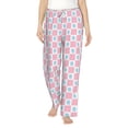 thumbnail image 2 of Picia Checkerboard With Snowflake Womens Soft Woven Cotton Elastic Waistband Sleep Pajama Pant Lounge Sleep Pant With Pockets And Drawstring-Large, 2 of 9