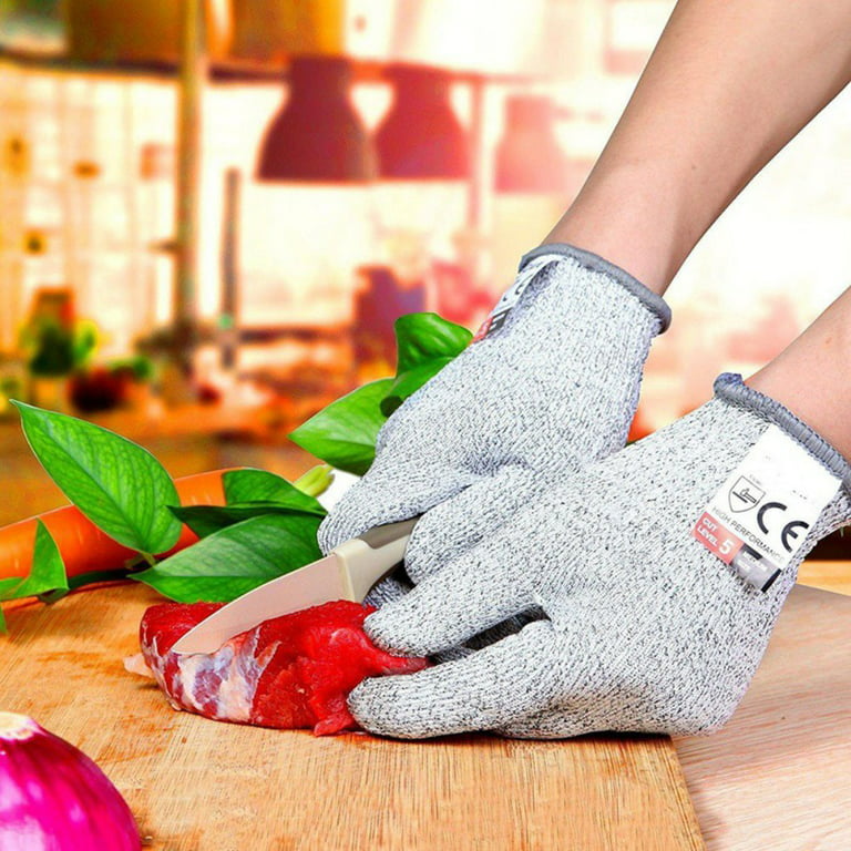 Cut Resistant Gloves Food Grade Level 5 Protection, Safety Kitchen Cuts  Gloves for Oyster Shucking, Fish Fillet Processing, Meat Cutting and Wood