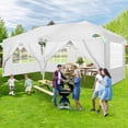 thumbnail image 6 of COBIZI Canopy 10x20 Pop Up Canopy Tent with 6 Sidewalls, Waterproof Outdoor Event Shelter Gazebo Sun Shade Portable 10x20 Tents for Parties Beach Camping Commercial Instant Canopy (White, 10'x20'), 6 of 9