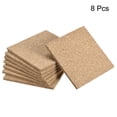 thumbnail image 3 of Uxcell 95x95x4mm Square Coasters Cork Cup Mat Pad for Tableware 8 Pack, 3 of 5