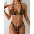 thumbnail image 6 of Top-kevin Women's Polka Dots Bikini Set Halter Triangle Swimsuit 2 Piece Bathing Suit, 6 of 6