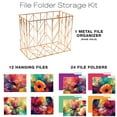 thumbnail image 2 of Global Printed Products 12 Hanging File Folders and 24 File Folders, Letter Sized - Abstract Floral, 2 of 7
