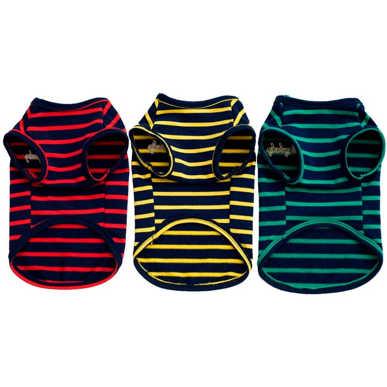 Weerihhol Xxs Teacup Spring And Summer Tricolor Atripes Cartoon