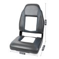 thumbnail image 2 of NORTHCAPTAIN S1 Deluxe High Back Folding Boat Seat,Stainless Steel Screws Included,White/Charcoal/Charcoal（1 Seat）, 2 of 7
