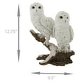 thumbnail image 5 of Zeckos Pair of Snow Owls on a Branch Statue, 5 of 5