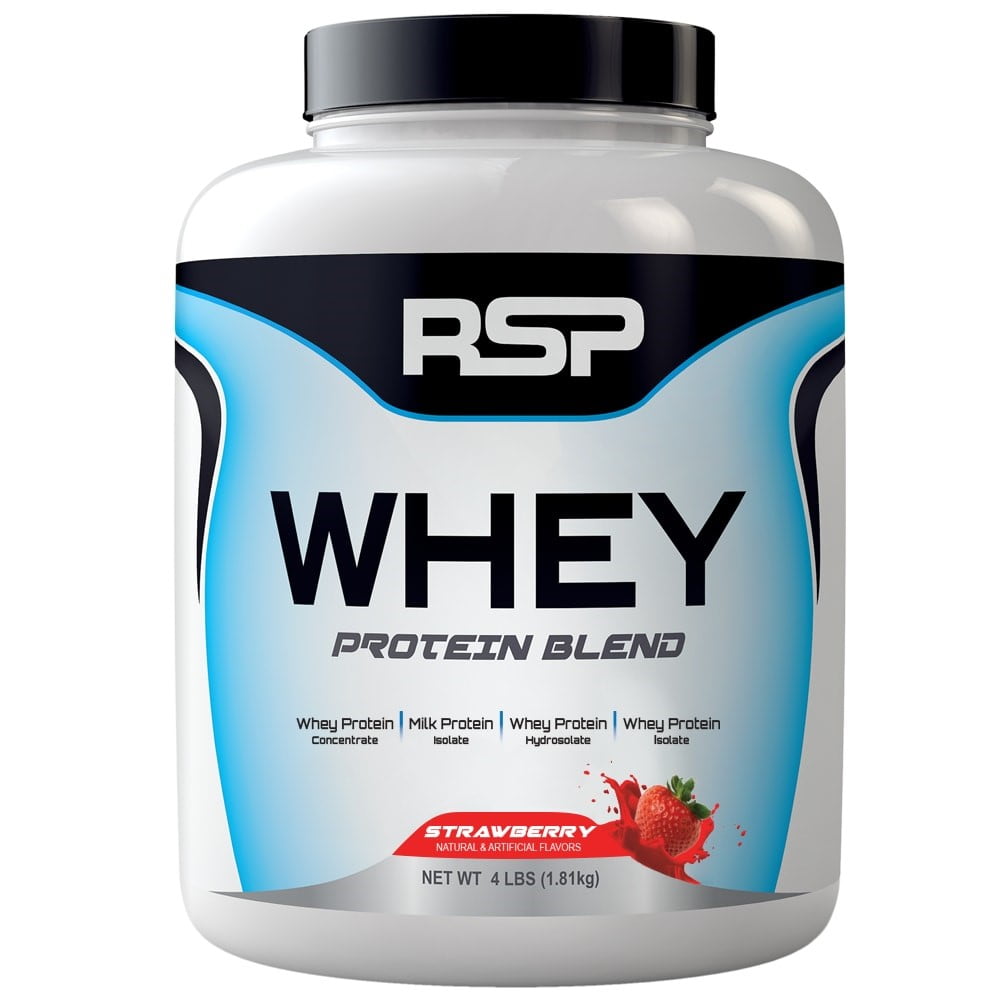 RSP Nutrition Whey Protein Blend Powder, Strawberry, 4 Lb