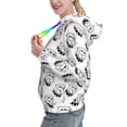 thumbnail image 3 of Yiaed Cool Dog Print Womens Casual Hoodies Crew Neck Long Sleeve Sweatshirts With Pocket Pullover Tops Women's Hooded Sweatshirt-X-Large, 3 of 5