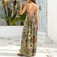 thumbnail image 5 of Yievot Backless Floral Dresses for Women Summer Beach Vacation Cami Dress Sleeveless Long Sundress, 5 of 7