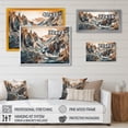 thumbnail image 4 of Designart "Rose Gold Metallic Mountains IV" Minimalism Landscape Canvas Print, 4 of 5