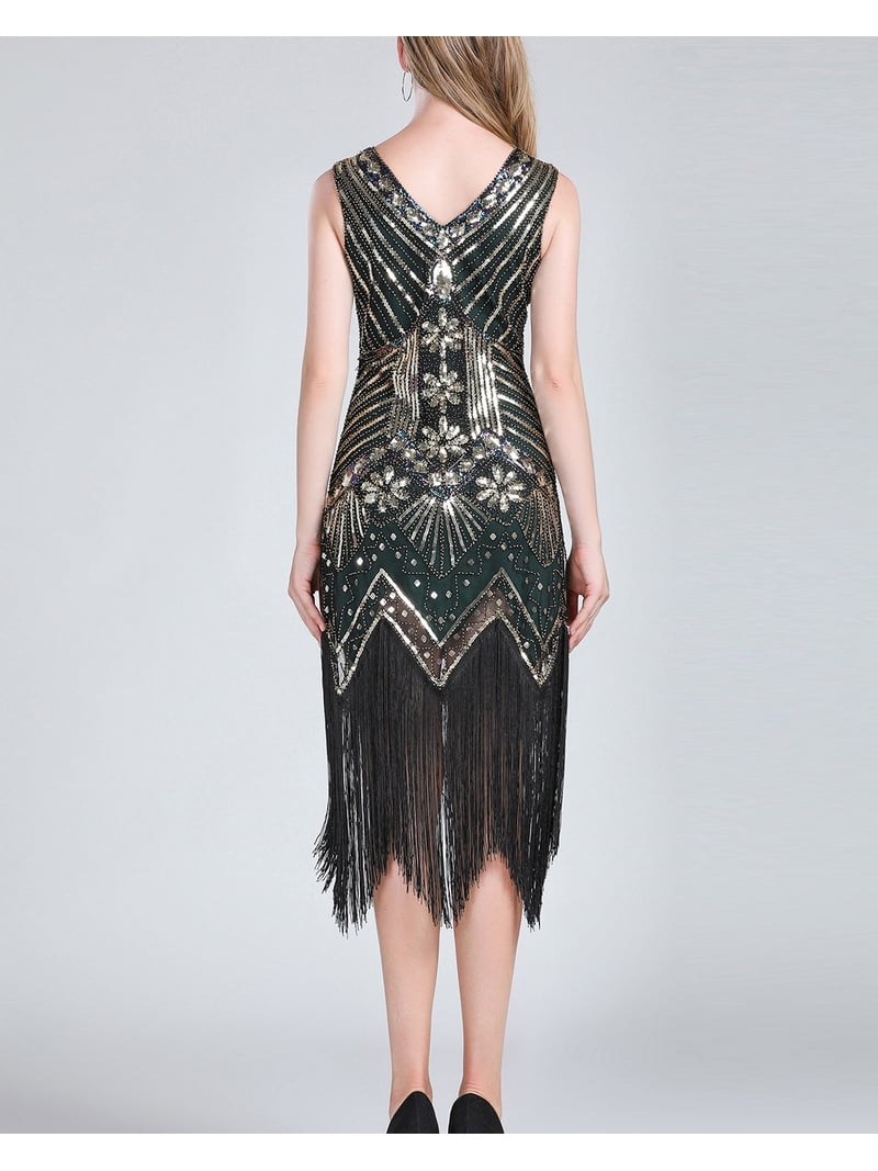 Whitewed Speakeasy Themed Bachelorette Birthday Party Accessories Attire Dresses  Black/Green - Walmart.com