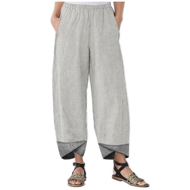 WILLBEST Pantalones Casuales para Mujer, con Bolsillos, Elásticos, Transpirables, Cintura Holgada, Ajuste Cómodo para Uso Diario. XXXXL