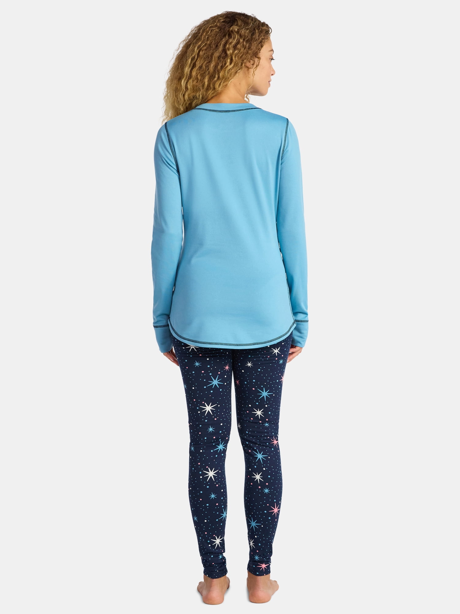 ClimateRight by Cuddl Duds Women's Brushed Comfort Top and Leggings Thermal Base Layer 2-Piece Set, Sizes XS-XXL