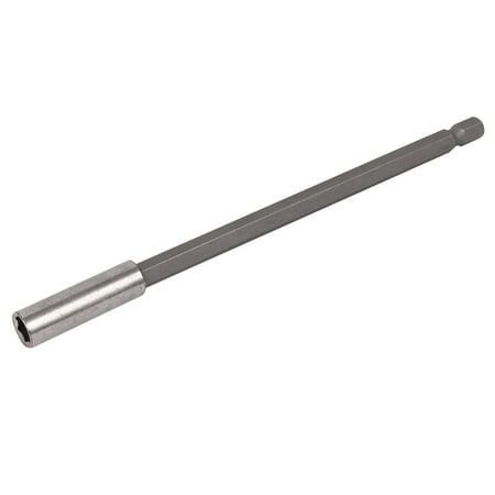 

1/4 Hex Shank Metal Magnetic 1/4 Socket Nut Driver Gray 150mm Length