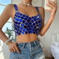 thumbnail image 4 of Vest Tops for Women Casual Chain Splicing Backless Camisole Top Camisole Vest, 4 of 7