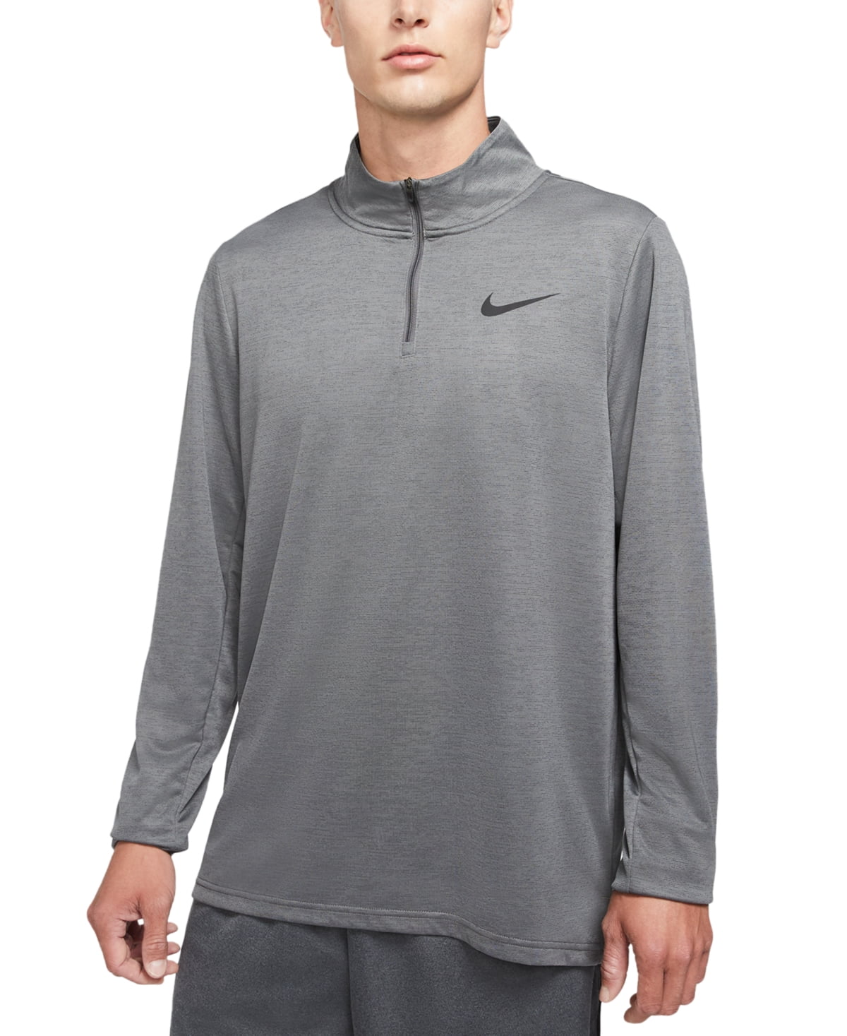 Nike Men's Superset Quarter Zip Performance Top Gray Size Medium