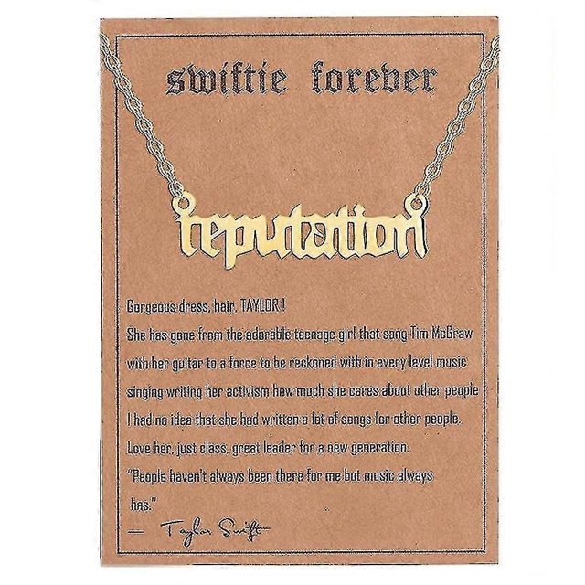 Stainless Steel Ts Inspired Necklace Fahion Clavicle Chain Unique Neck Chain - JT-SWIFTIE-Gold-Model code23465 SWIFTIE Gold