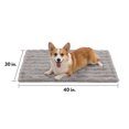 thumbnail image 3 of Paw Inspired Waterproof Dog Blanket 40x30", Soft Faux Fur Throw with Fur-Resistant Fleece, Washable Pet Blanket, Waterproof Protection for Couch, Bed, Furniture, Crate, Car (Gray), 3 of 6