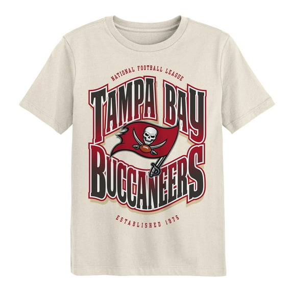 Youth Outerstuff Cream Tampa Bay Buccaneers Huddle T-Shirt