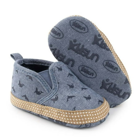 

Baby Boys Casual Toddler Shoes With Dolphin Print Breathable Non-slip Slip-on Soft Sole Walking Shoes