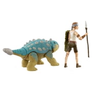 Jurassic World Human & Dino Pack Ben & Ankylosaurus Bumpy Figures, 4 Year Olds & Up