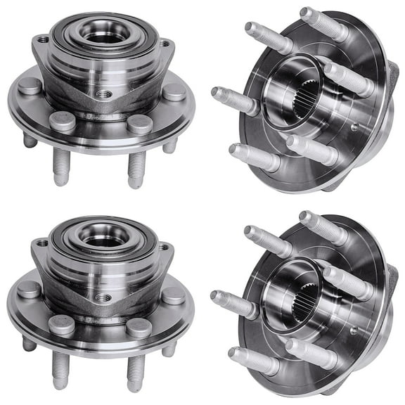 Detroit Axle - 4pc Wheel Bearing Hubs for 2010-2016 Cadillac SRX, 11 Saab 9-4X, 4 Front and Rear Wheel Bearing and Hubs Assembly 2010 2011 2012 2013 2014 2015 2016 Replacement
