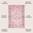 thumbnail image 3 of JONATHAN Y  Kemer Ogee Medallion Machine Washable Area Rug 4 X 6 - Red/Orange/Cream, 3 of 5