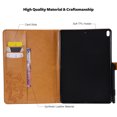 thumbnail image 4 of iPad 10.2" Case 8th 7th Generation, Allytech Slim Fit Folio Flip PU Leather Butterfly Embossed Smart Cover Auto Sleep Wake Protection TPU Back Cover Case for Apple iPad 10.2-inch 2020 2019, Yellow, 4 of 6