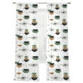 thumbnail image 2 of Boho Sheer Curtains 108 Inches Long 2 Panels Abstract Art Light Filtering Semi Sheer Window Curtains Drapes for Bedroom Living Room 52"x108", 2 of 7