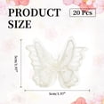 thumbnail image 2 of Uxcell 20Pcs Butterfly Appliques Embellishments, 2 inches Double Layer Lace Organza Patches for Wedding Dress Hat, Beige, 2 of 6