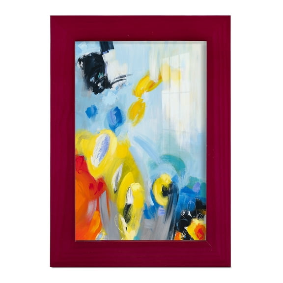 In the Loop III -Framed Print w/glass-Cherry Red